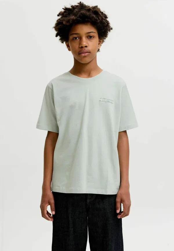 Футболка принтованная Jack & Jones Junior, аква-серый — фото 3