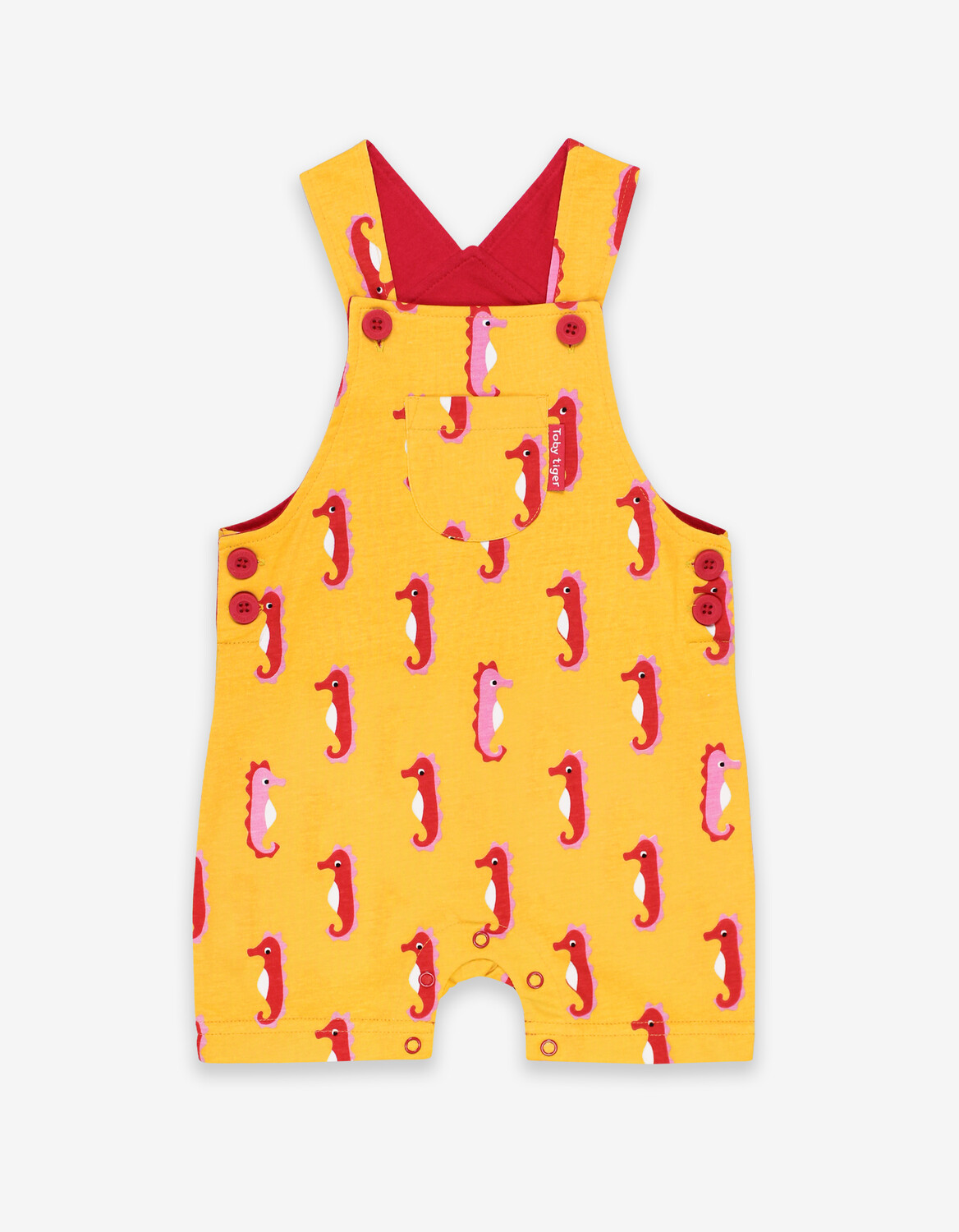 

Тканевые брюки Toby Tiger Latz mit Seepferdchen Print, желтый