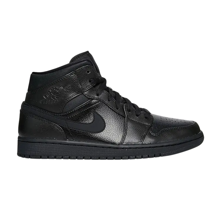 

Кроссовки Air Jordan 1 Mid 'Black', черный