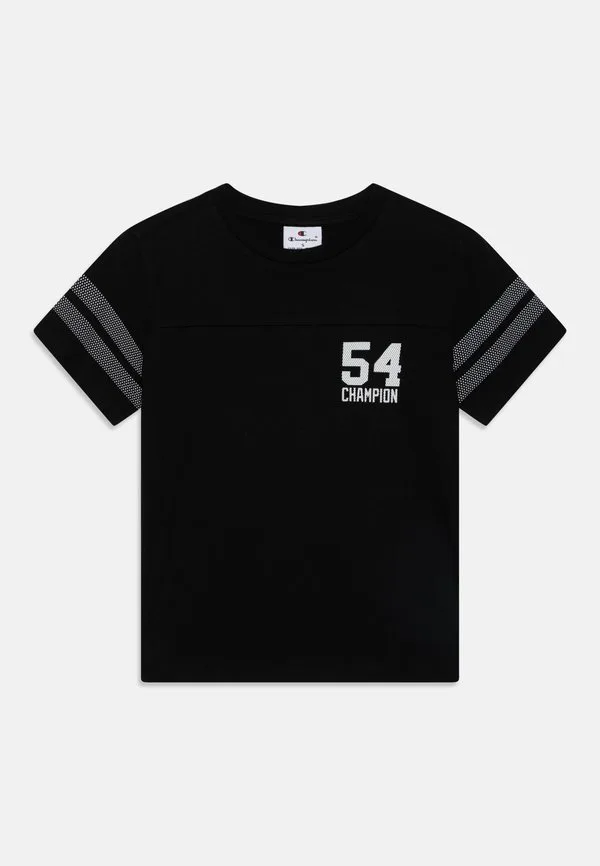 Футболка с круглым вырезом в баскетбольном стиле с принтом Champion, Black/White