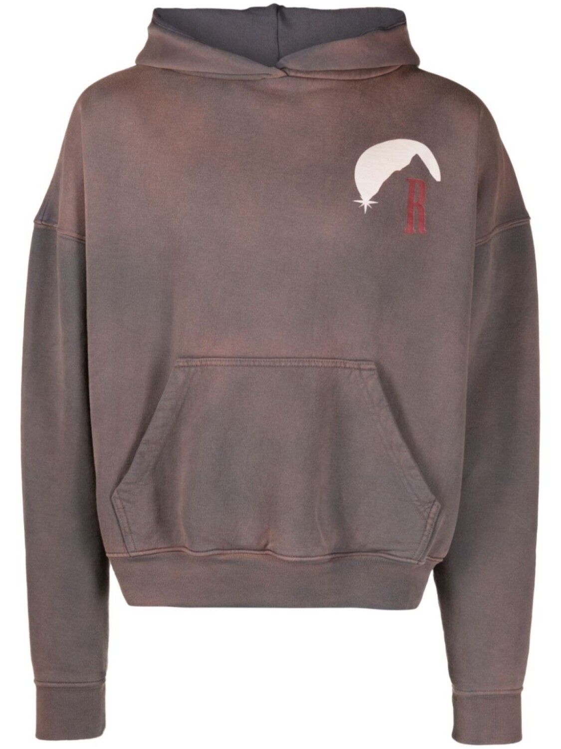 

RHUDE худи Moonlight Stamp, серый
