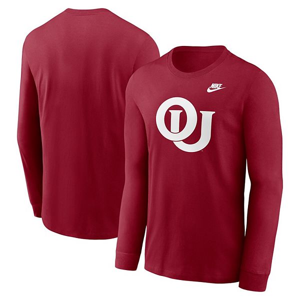 

Мужская футболка с длинным рукавом Oklahoma Sooners с основным логотипом Nike