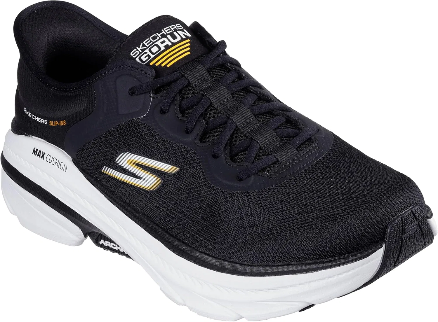 Кроссовки Skechers Men's Max Cushioning Arch Fit 2.0 Antilles, Black Textile Synthetic Trim