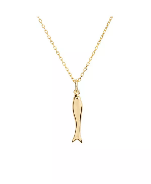 

Ожерелье с амулетом в виде рыбки на удачу, покрытое 14-каратным золотом Little Sky Stone, gold