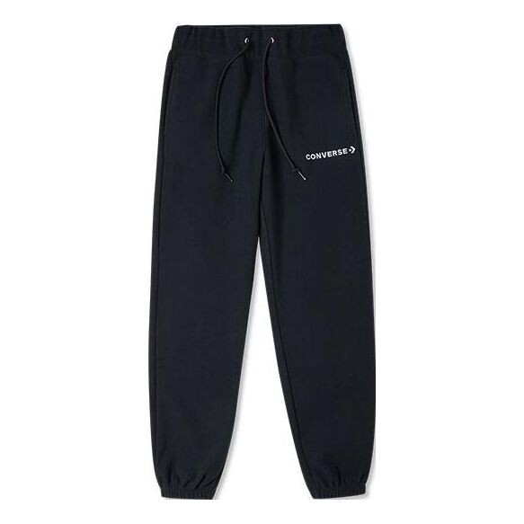 

Брюки chevron logo drawstring fleece sweatpants 'black' Converse, черный