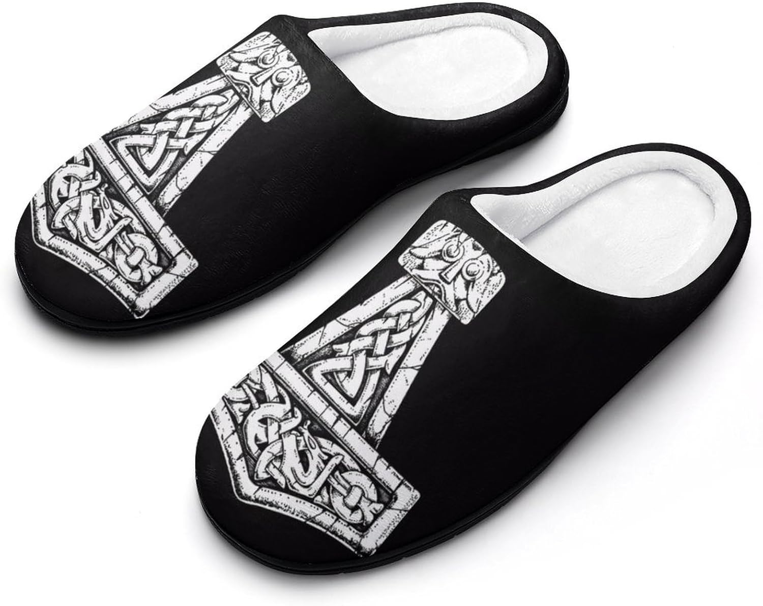 

Мужские тапочки YXHZYHY Nordic Viking, уютные тапочки с эффектом памяти, легкие теплые домашние обувь для дома и улицы, Thor's Hammer