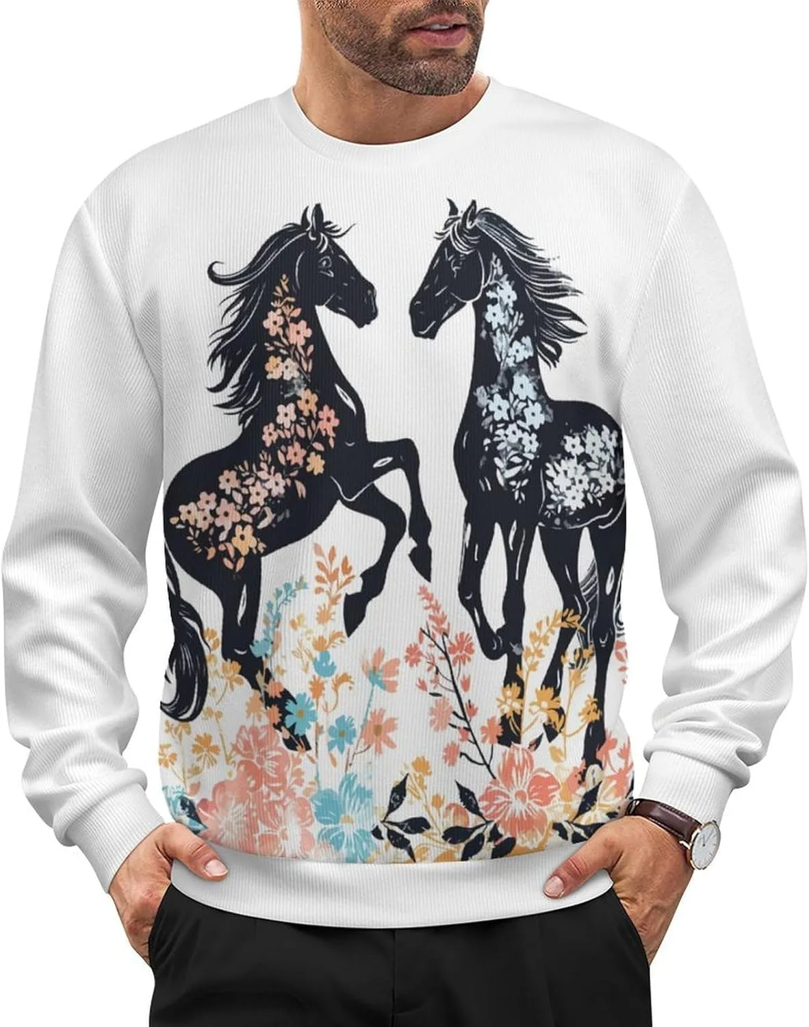 

Свитер для мужчин Animal Print с длинными рукавами HLSDFRES