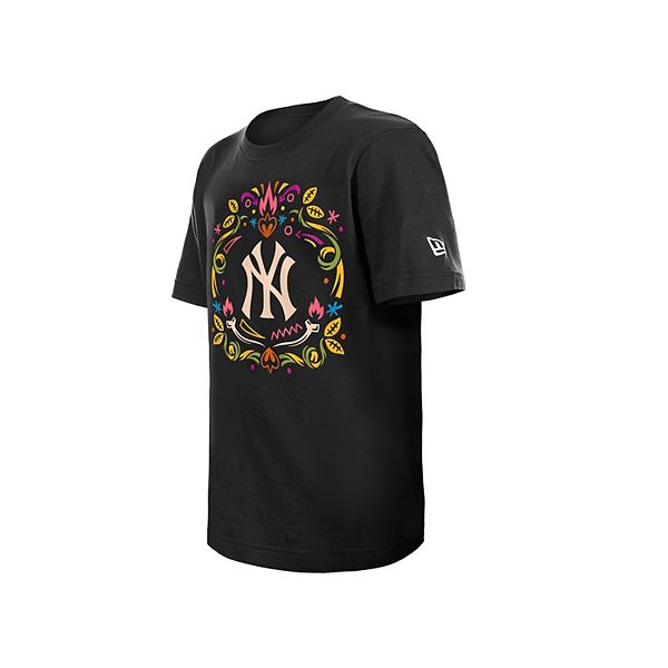 Футболка Youth New York Yankees Día de los Muertos черная New Era — фото 3