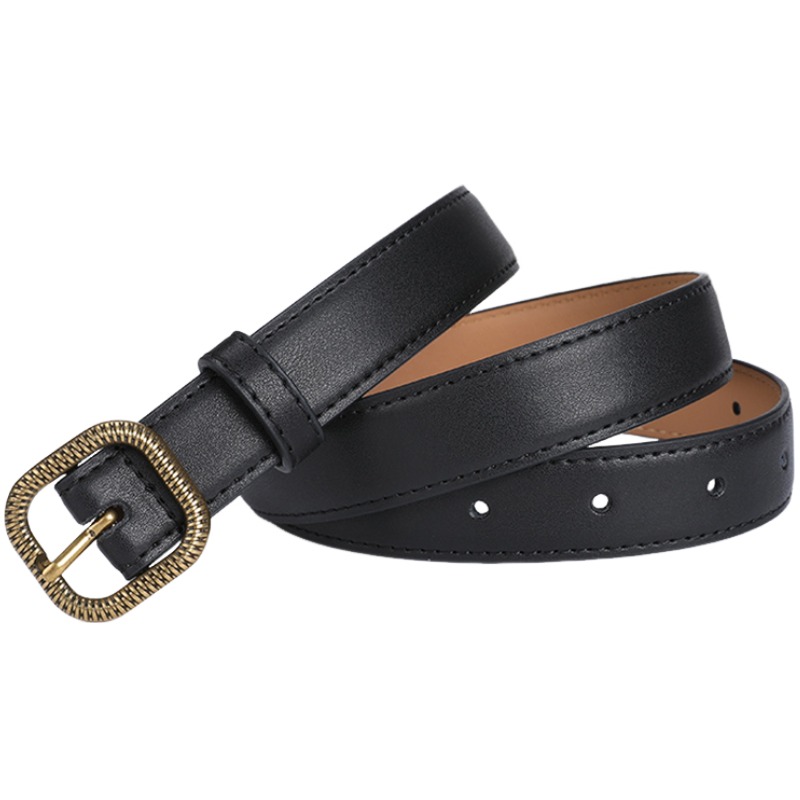 

Ремень женский из спилка кожи Split Cow Leather, 23 см WARRIOR, черный