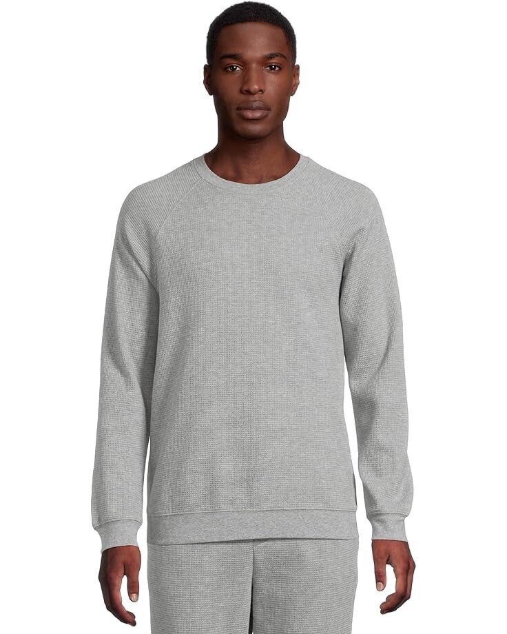 

Свитер Barefoot Dreams Malibu Collection Waffle Knit Raglan Pullover, цвет Heathered Gray
