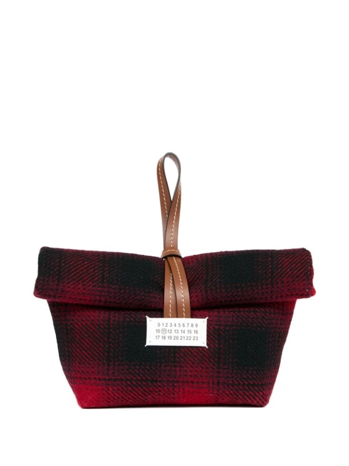 

Maison Margiela клатч Paper в клетку, черный