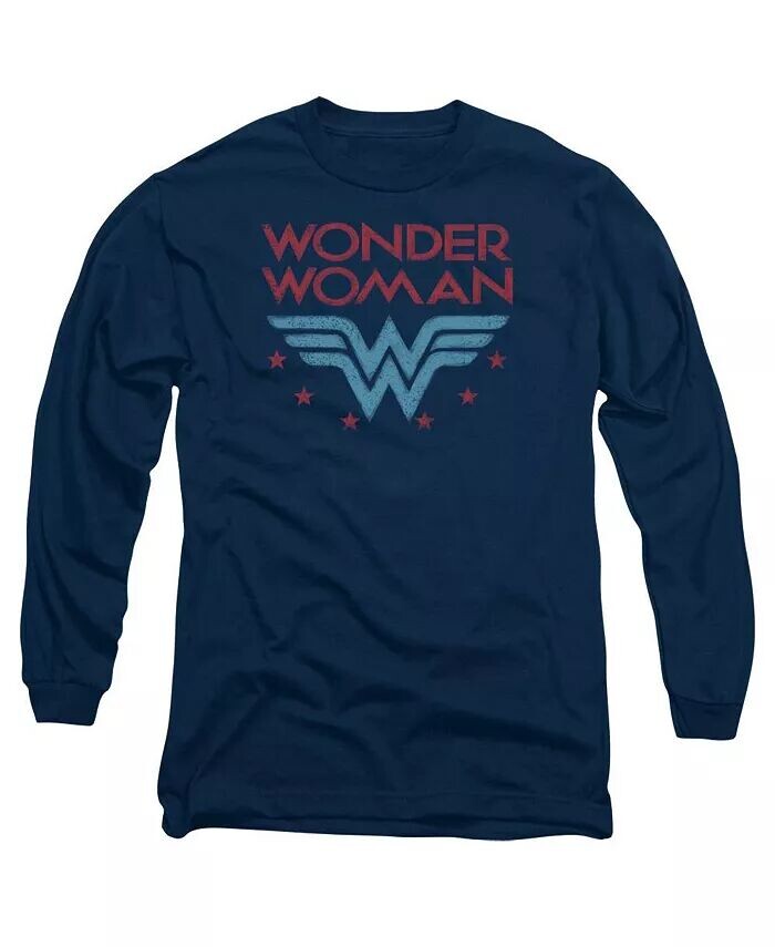 

Мужская футболка DC Comics Wonder Woman Wonder Stars с длинным рукавом для взрослых DC Wonder Woman, синий