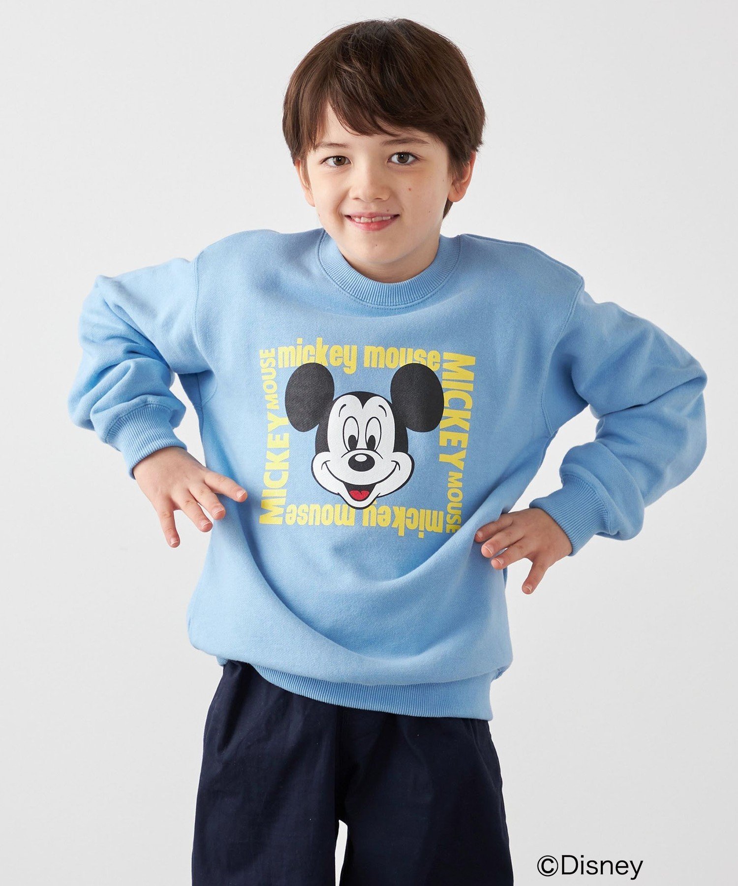 Толстовка с принтом GOOD ROCK SPEED/Микки Маус SHIPS any, Light blue — фото 2