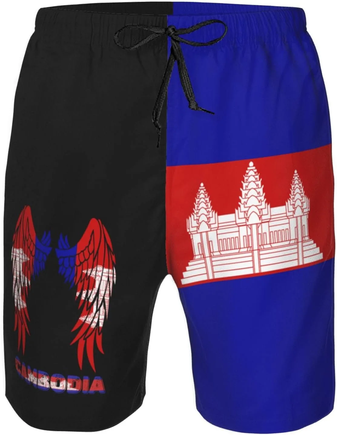 Мужские плавки Wings Cambodia Flag Board Shorts Swim Trunks Generic, белый