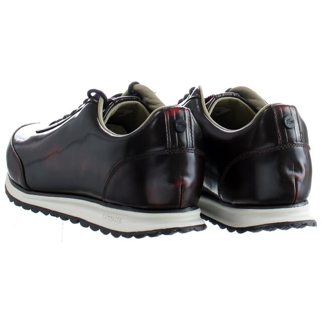 Женские бордовые кроссовки Helaine runner 3 srw Lacoste, коричневый — фото 3