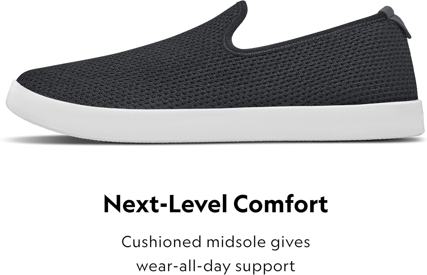 Мужские кроссовки Allbirds Tree Lounger, повседневные слипоны, машинная стирка, изготовлены из натуральных материалов, белый/синий/темно-синий — фото 2