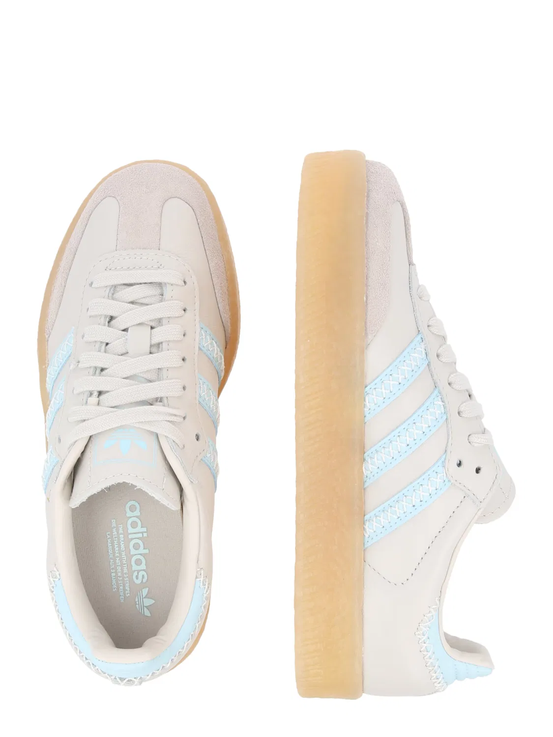 Кроссовки Adidas Originals SAMBAE бежевого цвета — фото 2