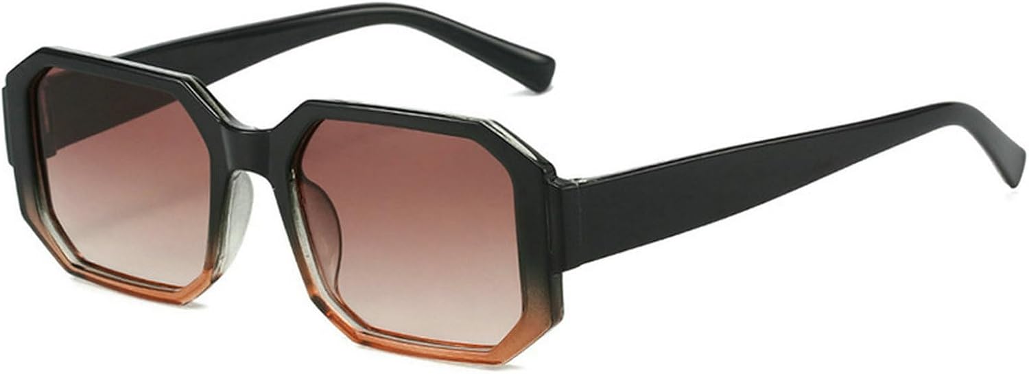 

Мужские солнцезащитные очки в стиле ретро, ​​квадратные, с градиентным переходом цвета, защита от УФ-излучения UV400; женские солнцезащитные очки прямоугольной формы mincl, Black Brown