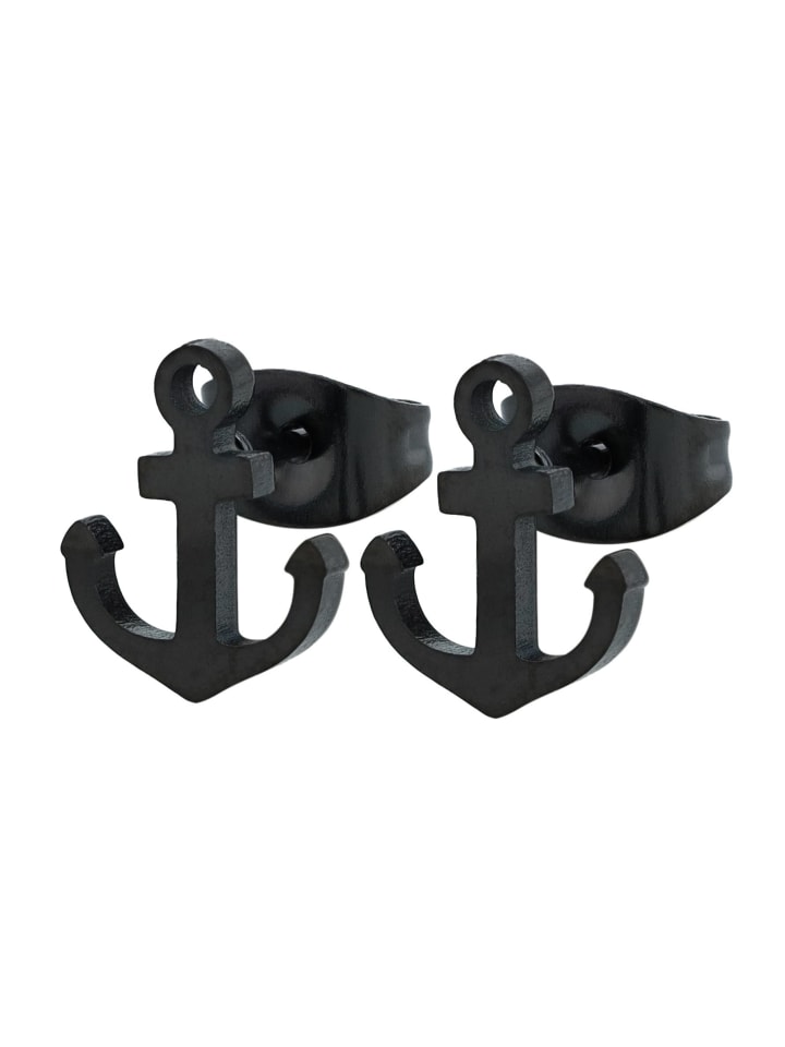 

Adeliás Серьги унисекс - серьги-гвоздики из нержавеющей стали черного цвета