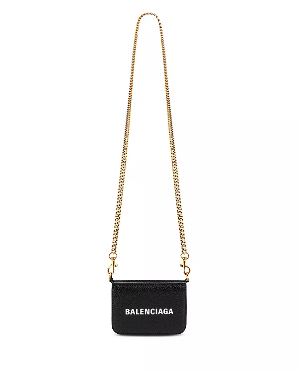 

Мини-Кошелек для наличных на цепочке Balenciaga, черный