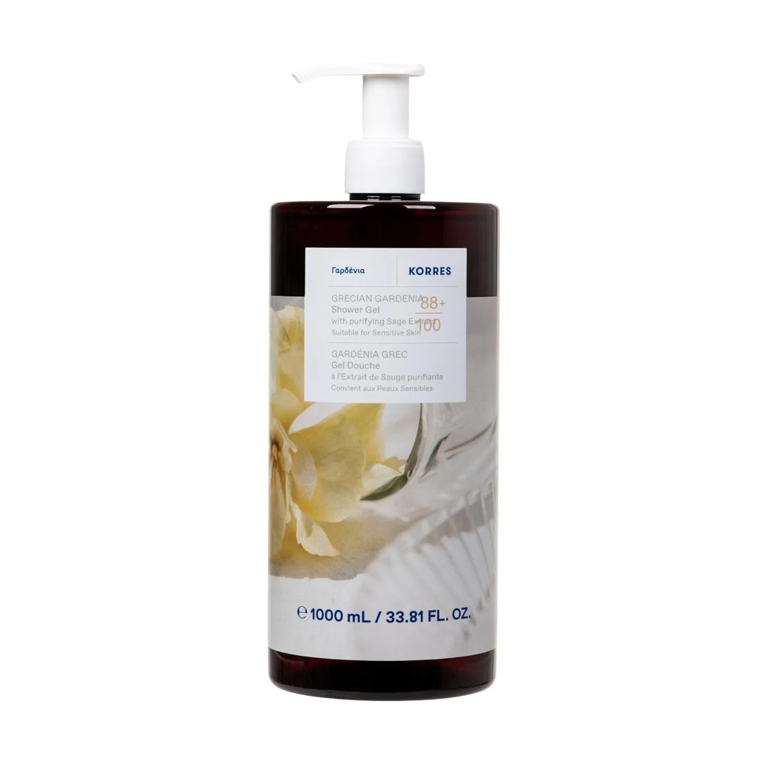 Гель для душа KORRES GRECIAN GARDENIA Jumbo с экстрактом греческого шалфея и алоэ, 1 л Korres