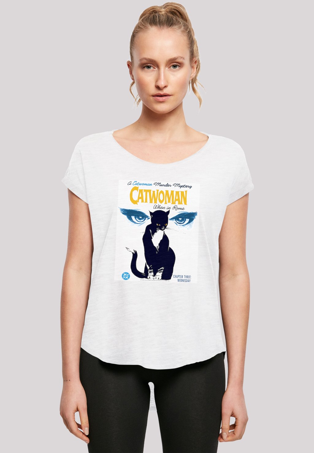 

Футболка с принтом DC COMICS BATMAN CATWOMAN WHEN IN ROME F4NT4STIC, белый