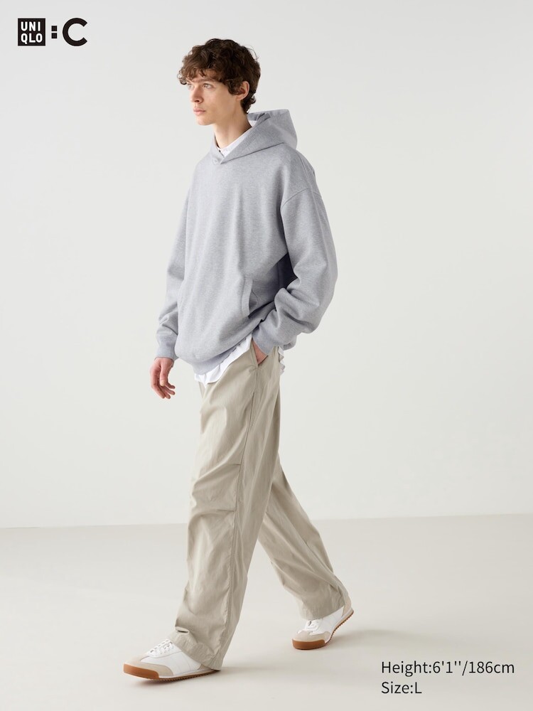 

Широкие брюки парашюты Uniqlo, цвет 31 бежевый
