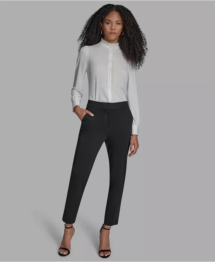 

Женские облегающие брюки с высокой талией BCBG, черный