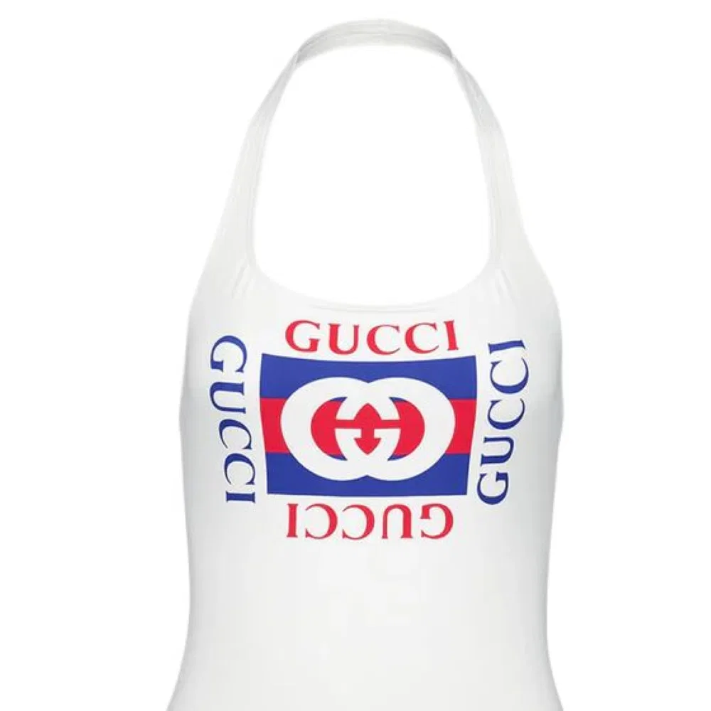 Купальник слитный GUCCI Классический, Элегантный крой, Белый — фото 4