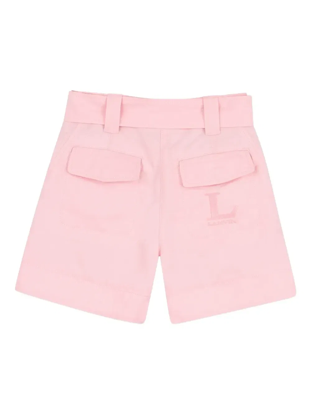 Шорты с поясом и логотипом Lanvin Enfant, розовый — фото 2