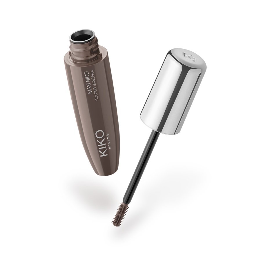 KIKO Milano, Maxi Mod Colour Mascara цветная тушь для ресниц с маленьким аппликатором для максимального объема, 02 Коричневый, 12 мл — фото 3