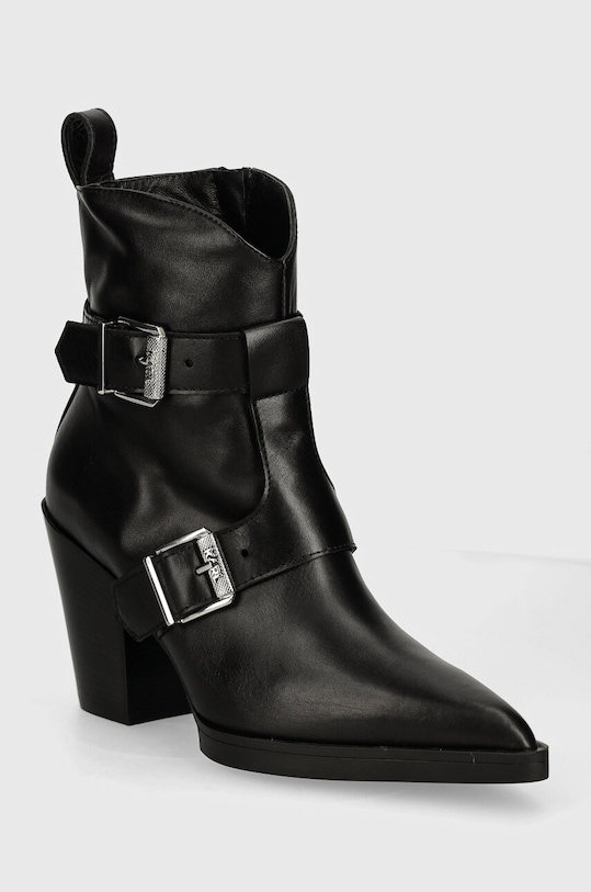 Кожаные ботинки ковбойские KOWBOY Karl Lagerfeld, черный