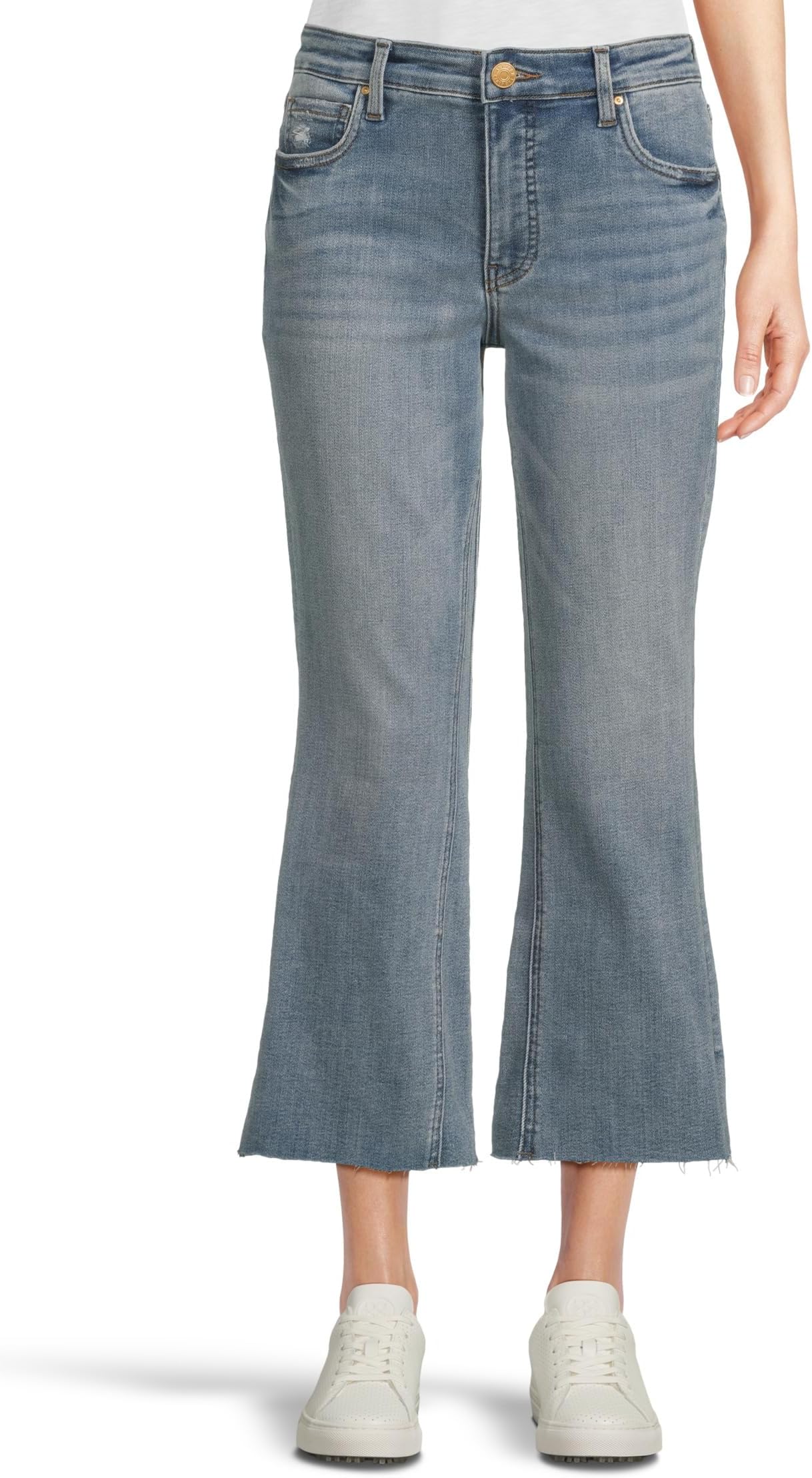 

Джинсы KUT from the Kloth Petite Kelsey High Rise Fab Ab Ankle Flare-Nset Leg, Comprehensive