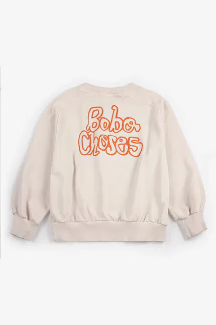 Блуза детская с длинным рукавом By Hand Bobo Choses, бежевый — фото 3