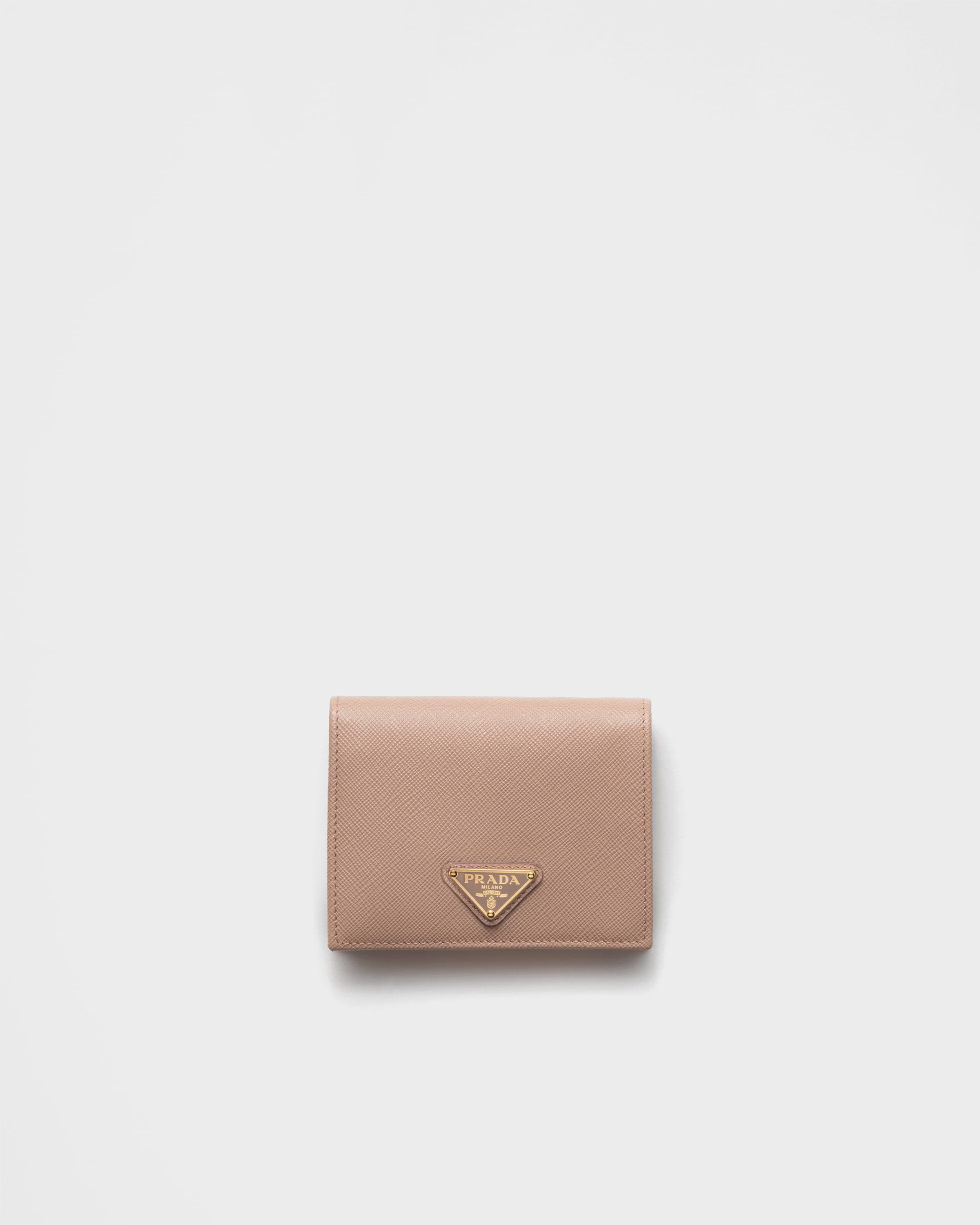 

Маленький кошелек из сафьяновой кожи Prada, бежевый