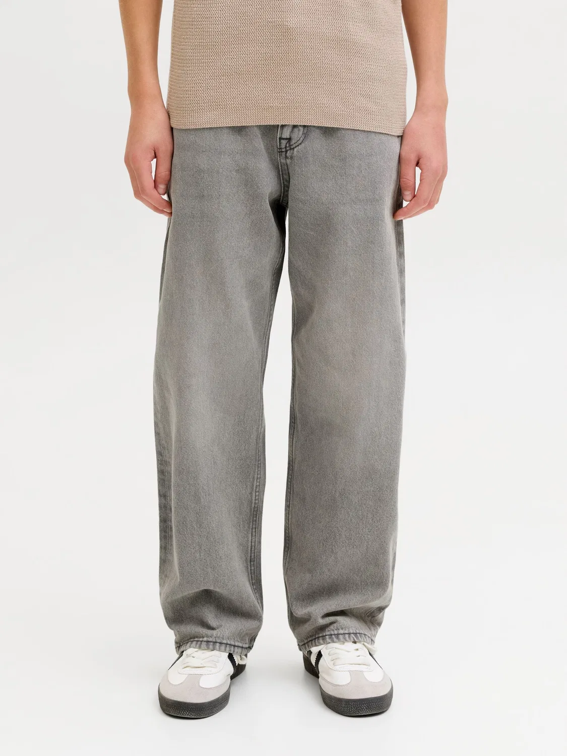 Джинсы свободного кроя, деним, JACK & JONES Junior, серый деним — фото 3