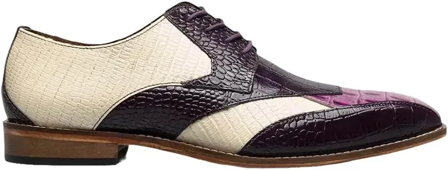 Мужские оксфорды Stacy Adams Tristano Bike Toe на шнуровке с мыском, Purple Multi — фото 4