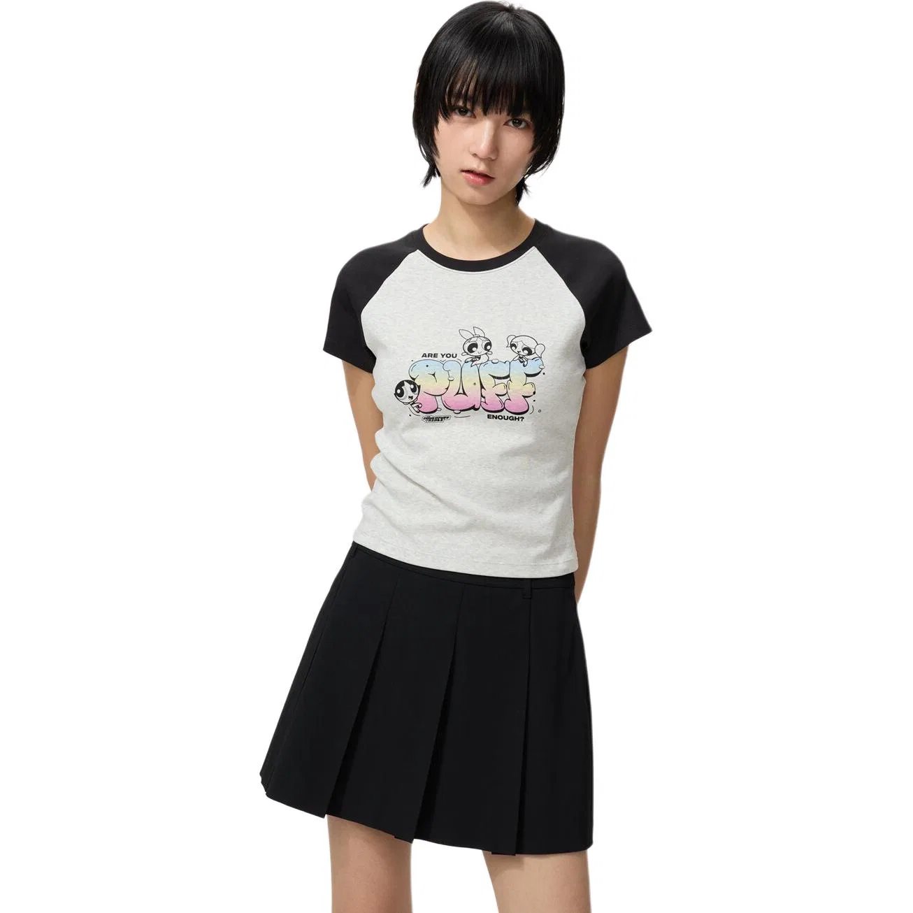 Футболка x The Powerpuff Girls Character Collaboration SS26, женская UNIQLO, 02 Light Gray — фото 3