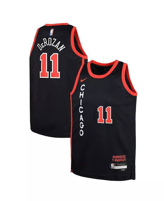 

Big Boys De Mar De Розан Блэк Chicago Bulls 2023/24 Реплика Джерси Swingman - City Edition Nike, черный