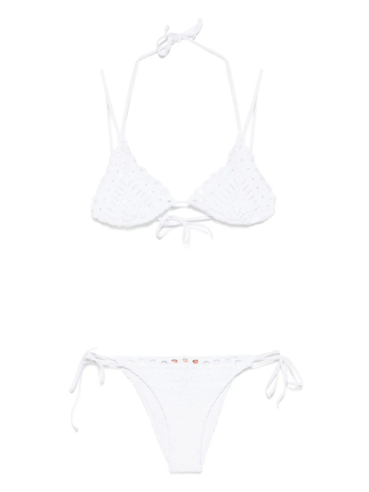 

Бикини с английской вышивкой Ermanno Scervino, белый