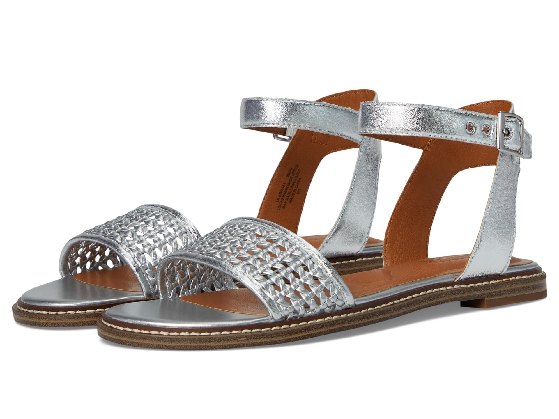 Сандалии Lucky Brand Kimaya Ankle Strap Sandal, серебряный