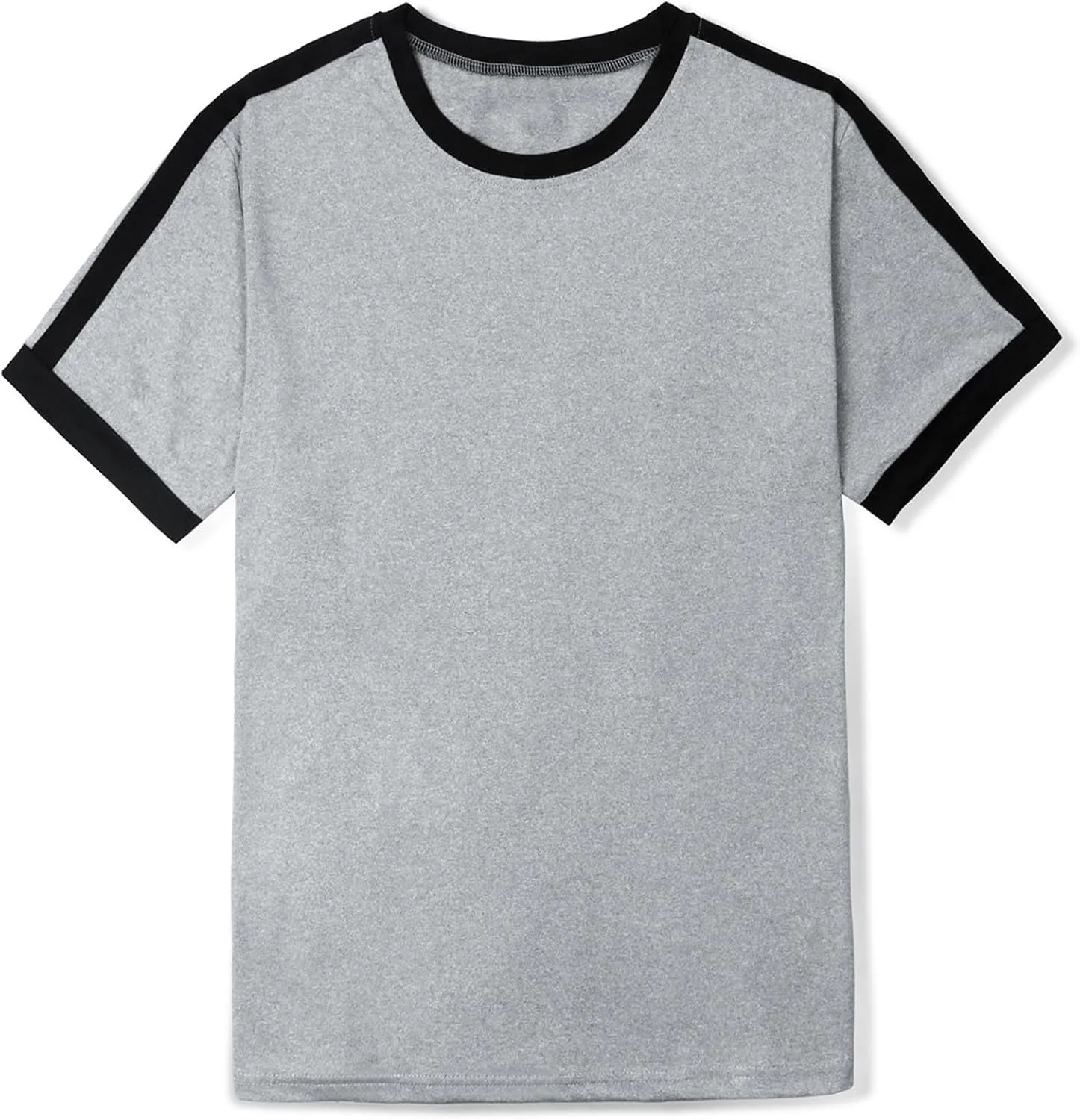 Мужская футболка с контрастными деталями, короткий рукав, Crew Neck, Quick Dry — фото 3
