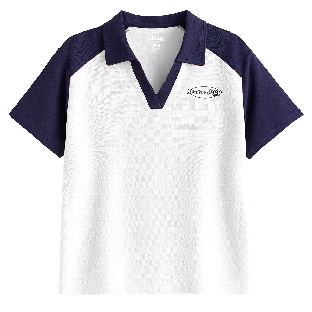 

Поло V-образный вырез тонкое Jeep, черный белый