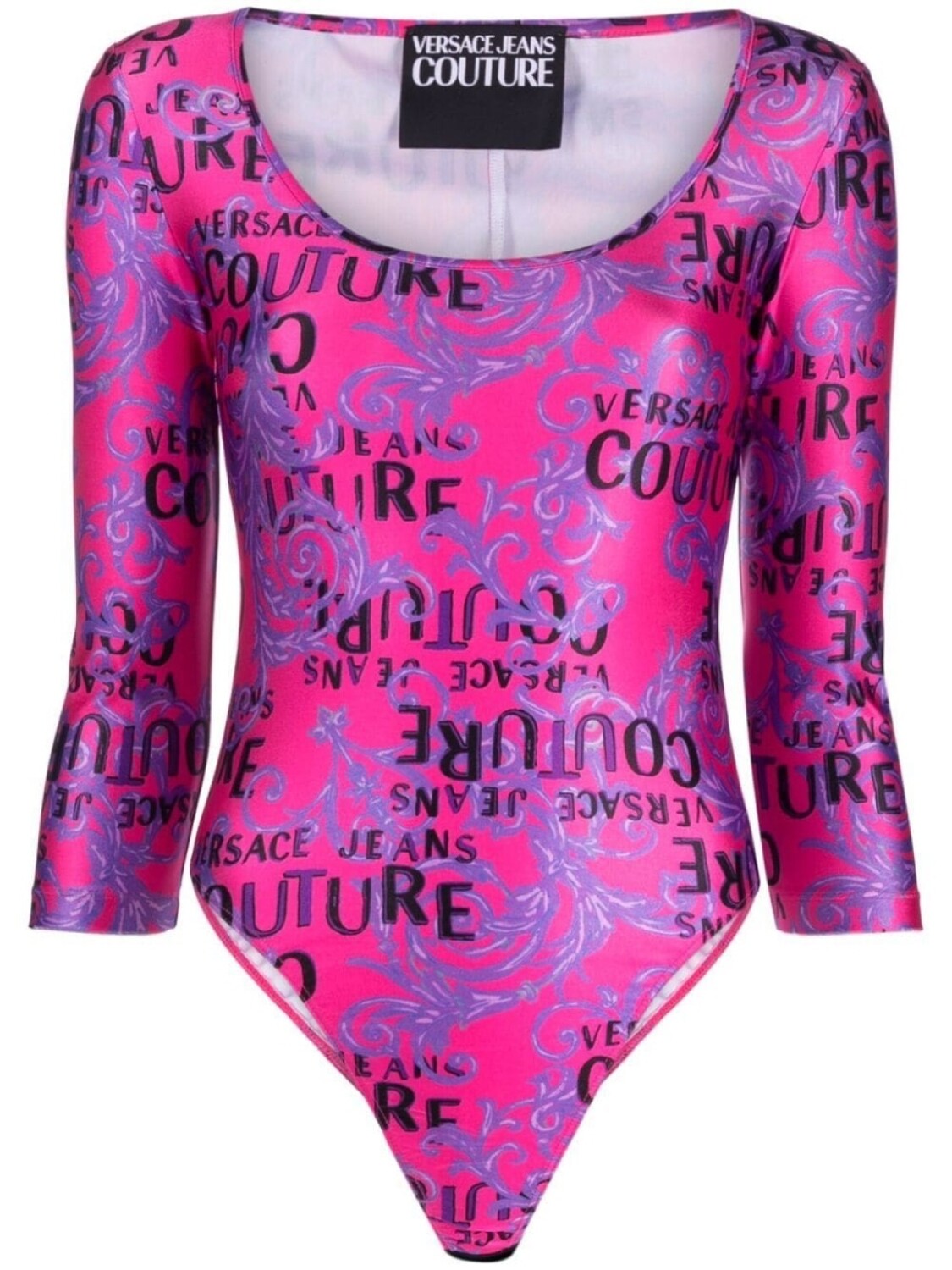 

Versace Jeans Couture боди с длинными рукавами и логотипом, розовый