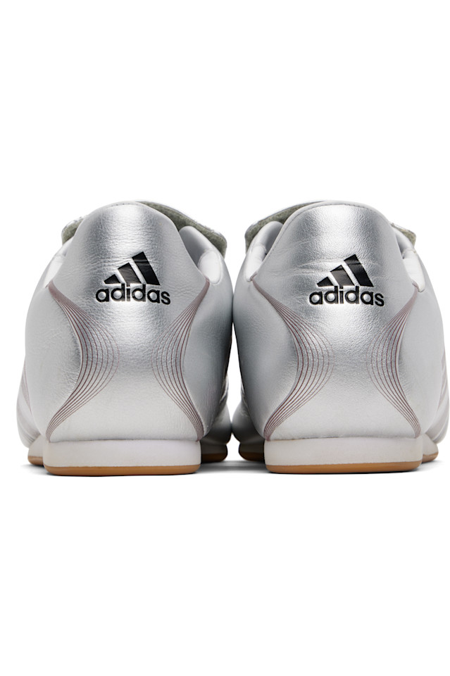 Adidas Originals Эксклюзивные серебристые кроссовки для тхэквондо Ssense F50 — фото 2