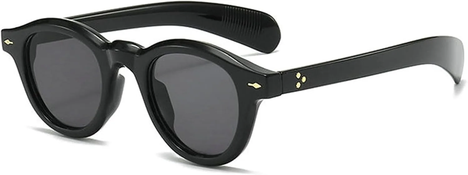 

Willochra Маленькие панк-солнцезащитные очки круглые женские модные с заклепками Солнцезащитные очки женские модные леопардовый цвет круглые очки F25, C1