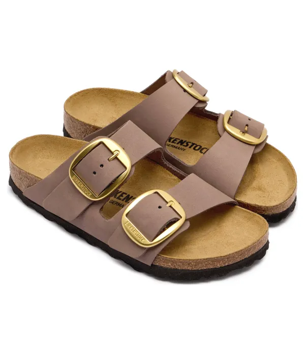 Кожаные тапочки Arizona с большой пряжкой Narrow fit Birkenstock, фиолетовый — фото 3