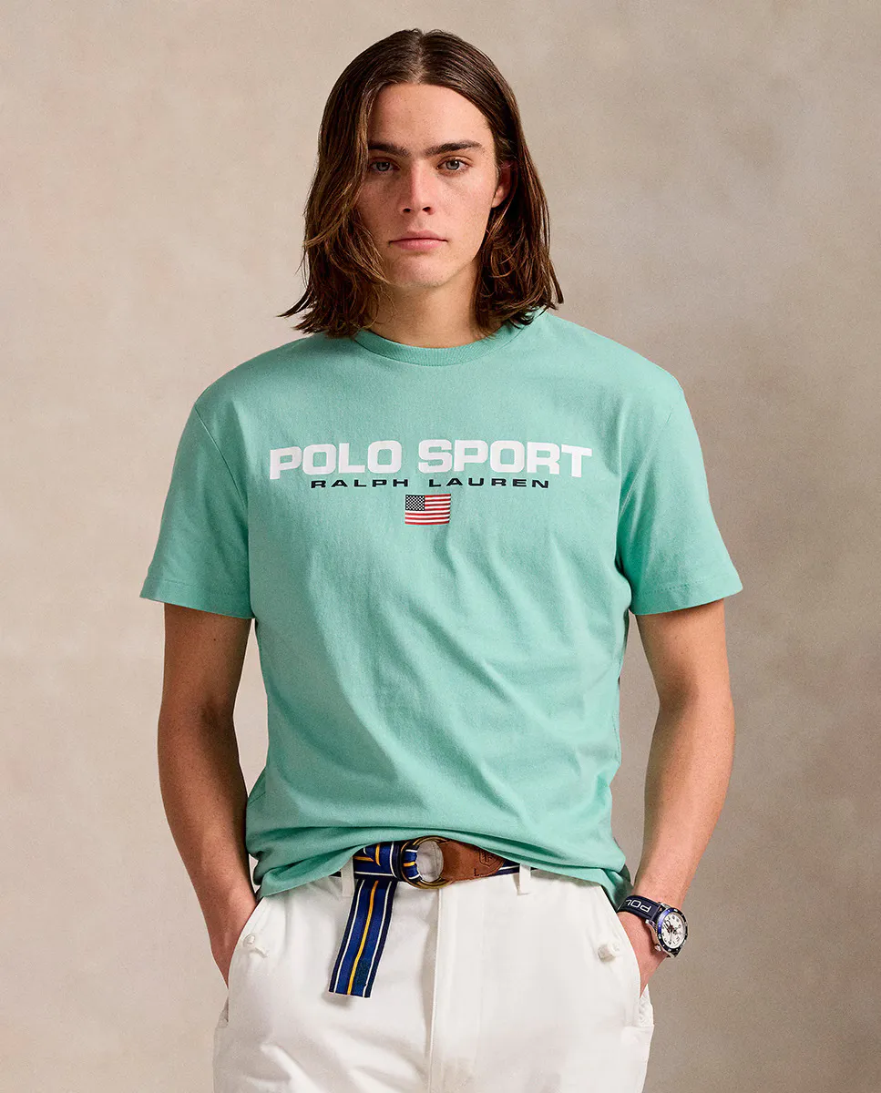 

Мужская хлопковая футболка Polo Sport Polo Ralph Lauren, бирюзовый