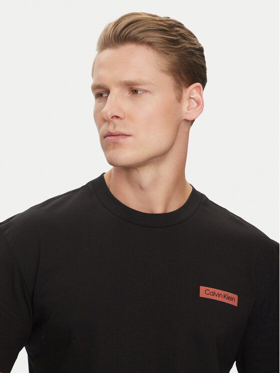 Футболка обычного кроя Overlay Print K10K114158 Calvin Klein, черный — фото 4