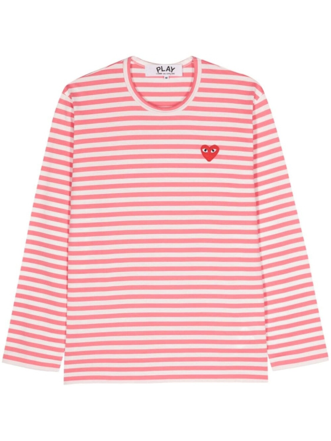 

Comme Des Garçons Play полосатая футболка с логотипом, розовый